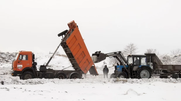 Полигон ТБО принимает снег бесплатно. 