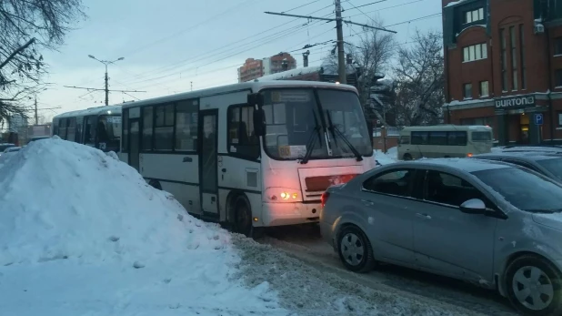 Пробки в Барнауле.