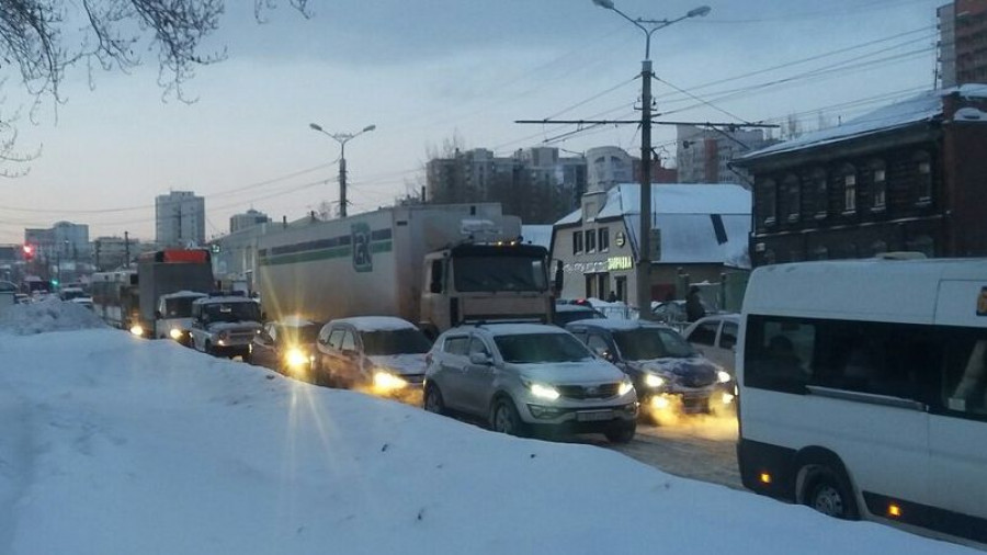 Пробки в Барнауле.