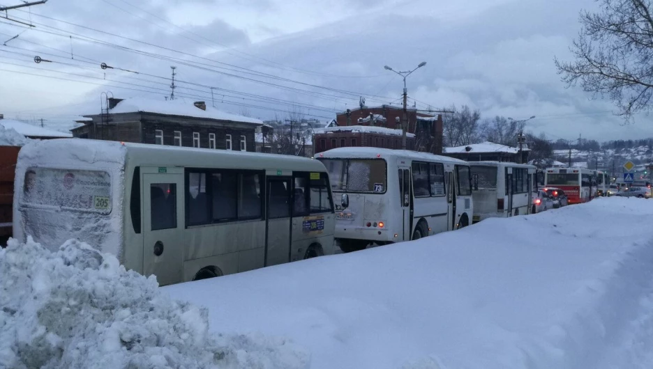 Пробки в Барнауле.