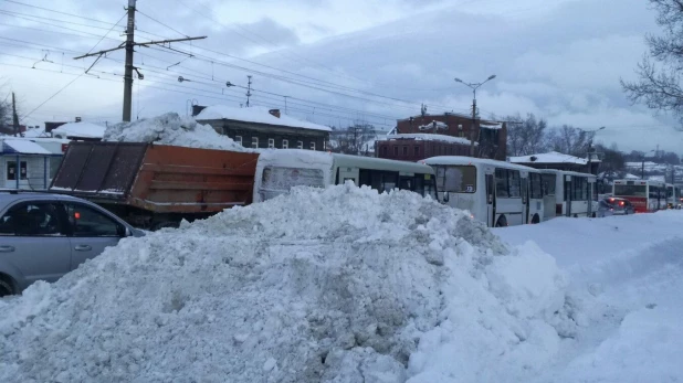 Пробки в Барнауле.