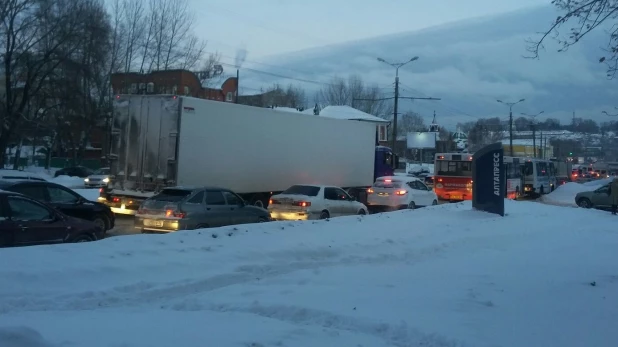 Пробки в Барнауле.