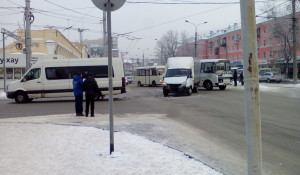 ДТП на проспекте Строителей в Барнауле. 30 января 2017 года.