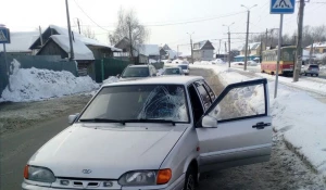 В Барнауле ВАЗ сбил пешехода. 3 февраля 2017 года.