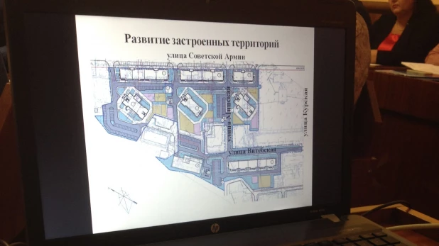 Предложение по планировке квартала вдоль Советской Армии.