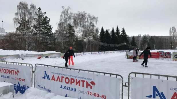 "Алгоритм" принял участие в строительстве катка.