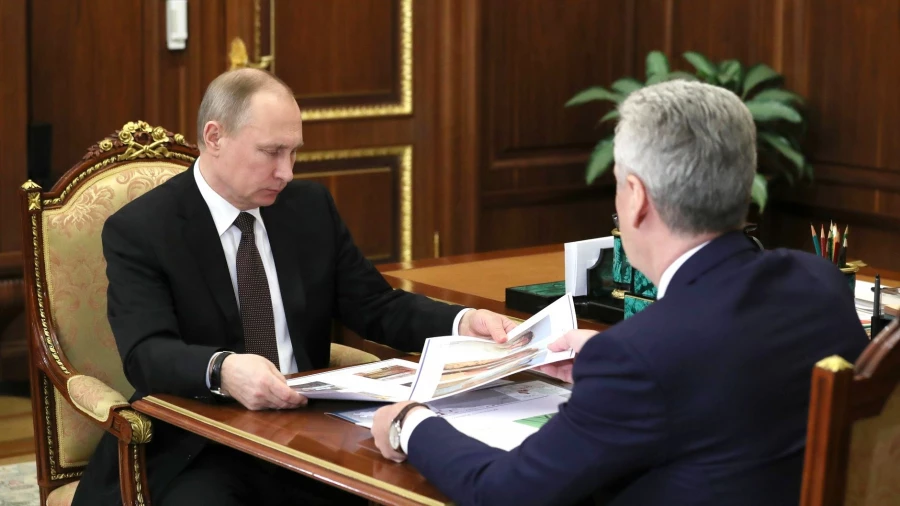 Встреча Владимира Путина с Сергеем Собяниным. Встреча Владимира Путина с Сергеем Собяниным.