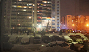 Пожар в Новосибирске.