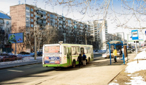 Автобус в Барнауле.