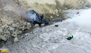 В Новосибирске погибла женщина, упав на снегоходе с обрыва. 11 марта 2017 года.