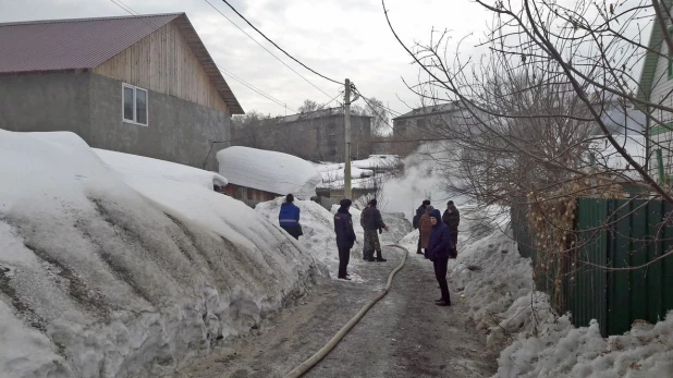 Пожар в Новосибирске.