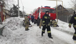 Пожар в Новосибирске.