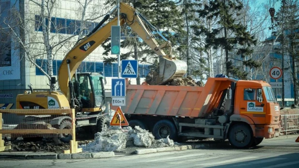 Строительство ливневки.