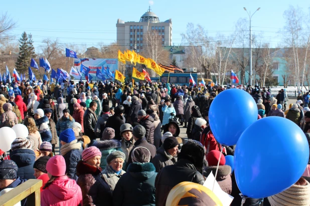 В Барнауле прошел митинг #Крымнаш