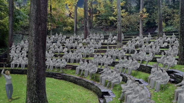 Эскиз сферического виртуального кинотеатра в Квебеке (Канада).