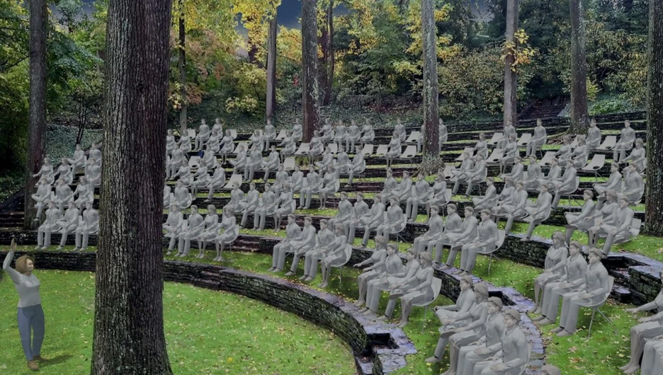 Эскиз сферического виртуального кинотеатра в Квебеке (Канада).