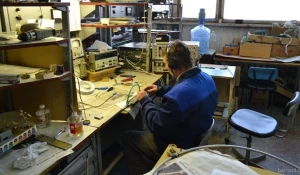 Барнаульский радиозавод после пожара.