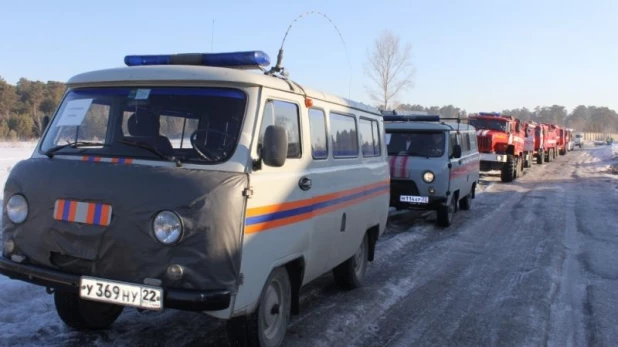 В Новоалтайске прошли масштабные учения МЧС. 23 марта 2017 года.