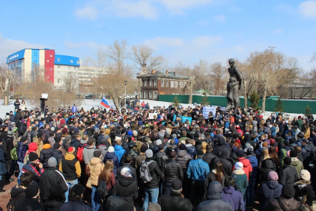 Митинг против коррупции. Барнаул, 26 марта 2017 года.