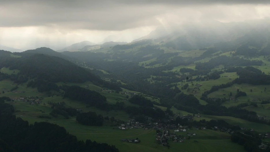 Дождь, небо.