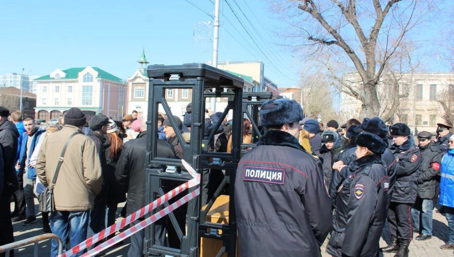 Митинг против терроризма в Барнауле 8 апреля 2017.