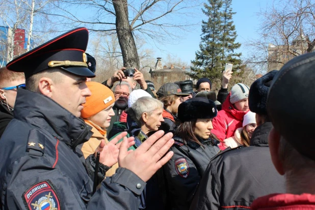 Митинг против терроризма в Барнауле 8 апреля 2017.