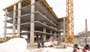 Строительство первого дома квартала "Локомотив". Февраль 2017 года.