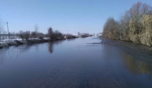 В Завьяловском районе закрыли дорогу из-за перелива паводковых вод. Паводок на Алтае-2017.