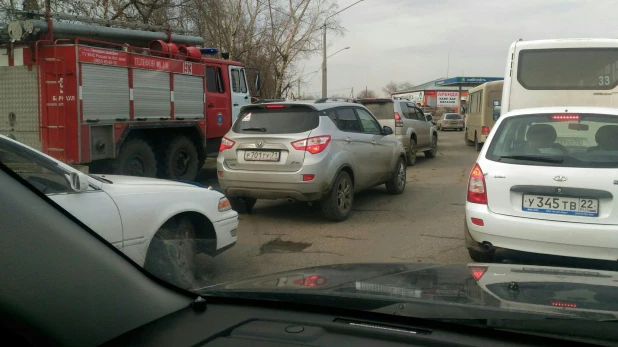 Пожар в Барнауле.