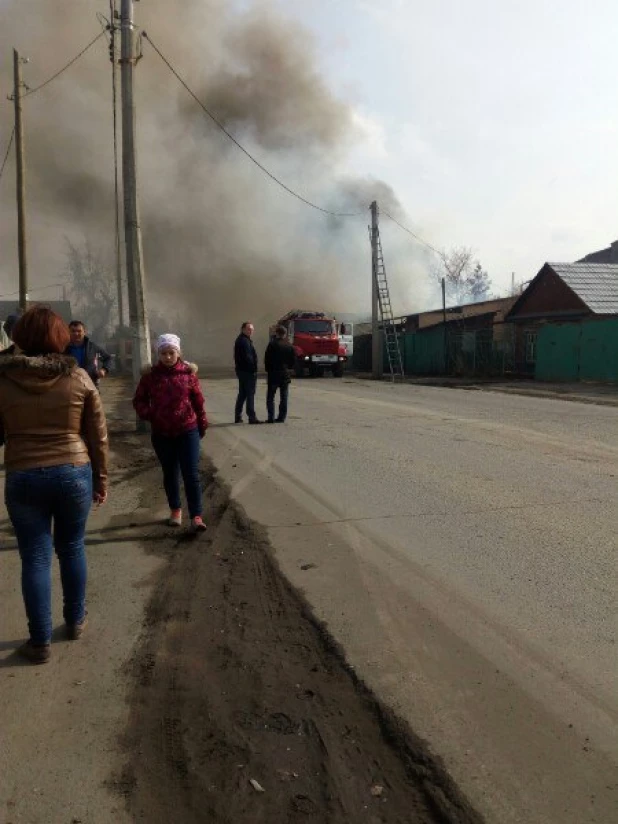 Пожар в Барнауле.