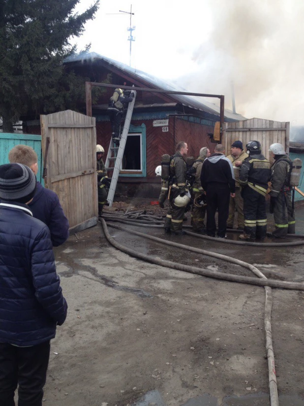 Пожар в Барнауле.