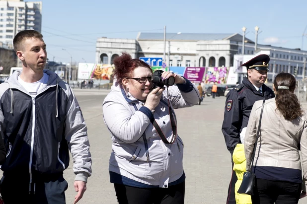 Освящение символа пасхи в Барнауле.