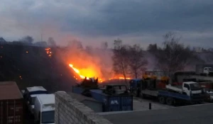 Пожар в частном доме в Барнауле.