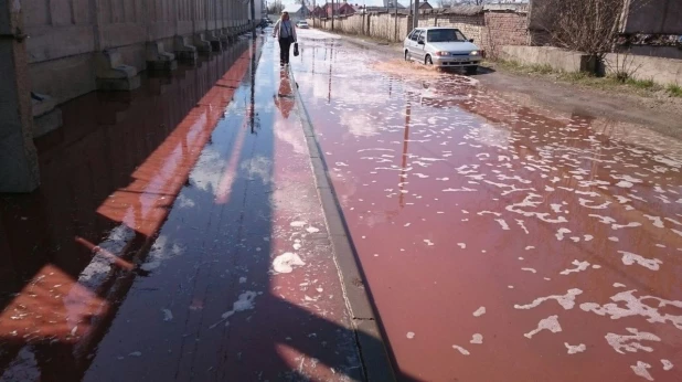 В Липецке по улицам течет сок