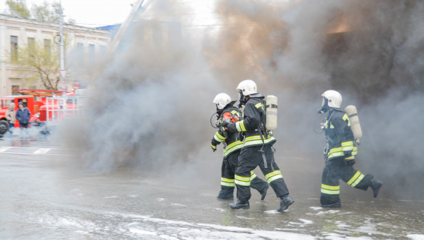День пожарной охраны в Барнауле.