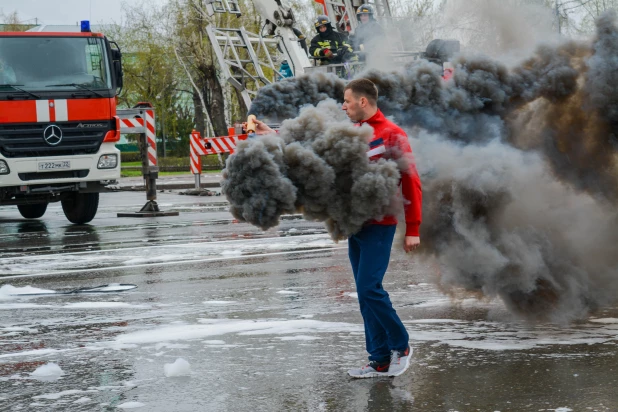 День пожарной охраны в Барнауле.