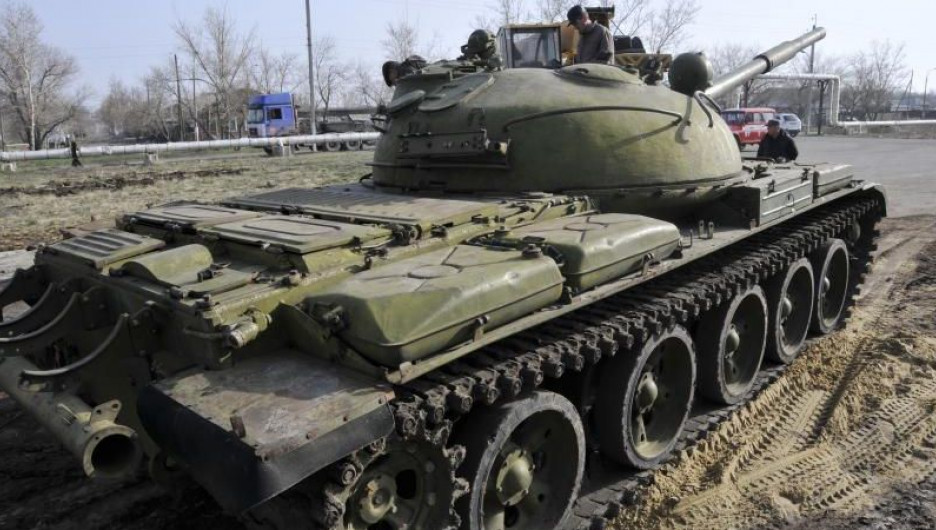 Танк Т-62 в Славгороде.