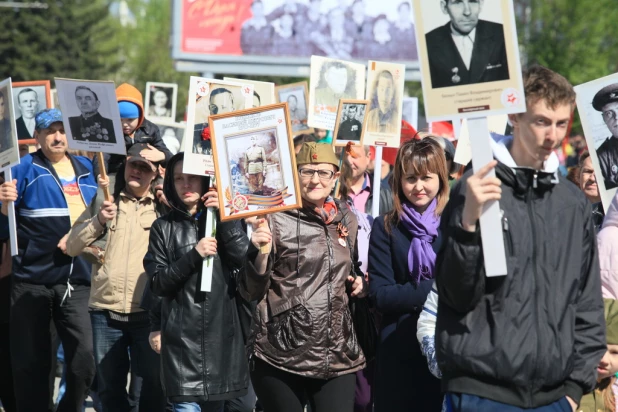 Шествие "Бессмерного полка" в Барнауле. 9 мая 2017 года.