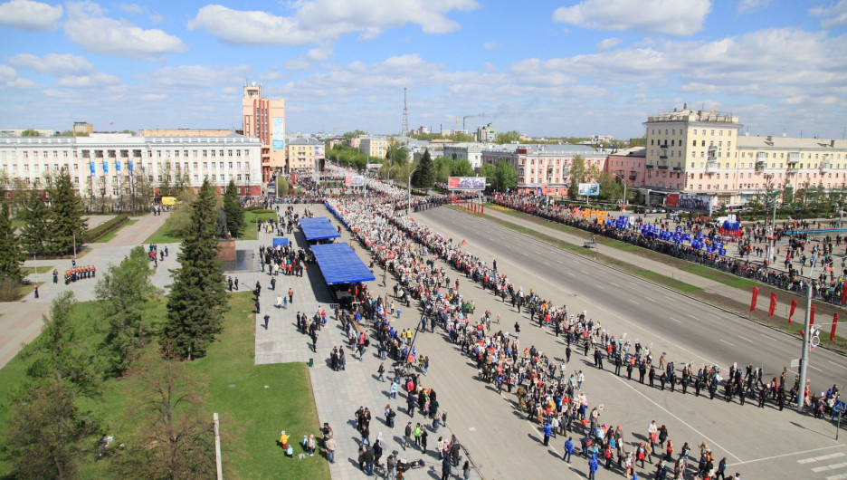 Шествие "Бессмерного полка" в Барнауле. 9 мая 2017 года.