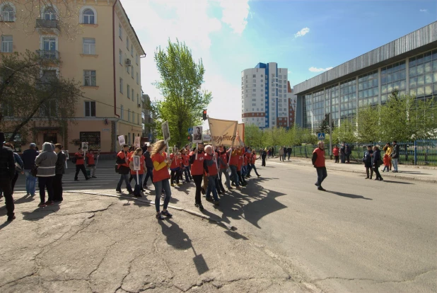 Шествие "Бессмерного полка" в Барнауле. 9 мая 2017 года.