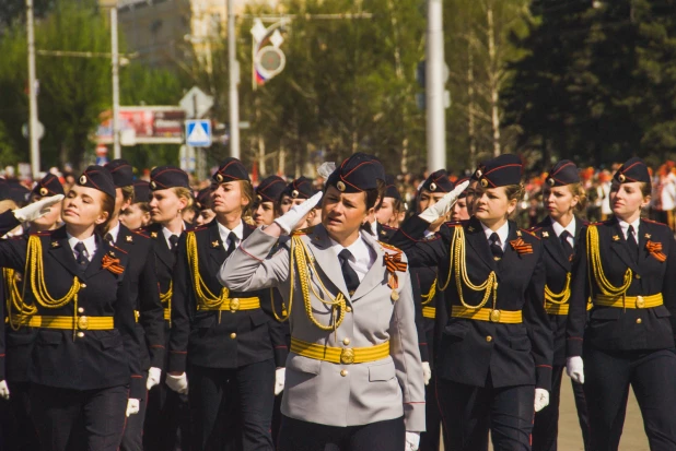 Парад Победы в Барнауле. 9 мая 2017 год.