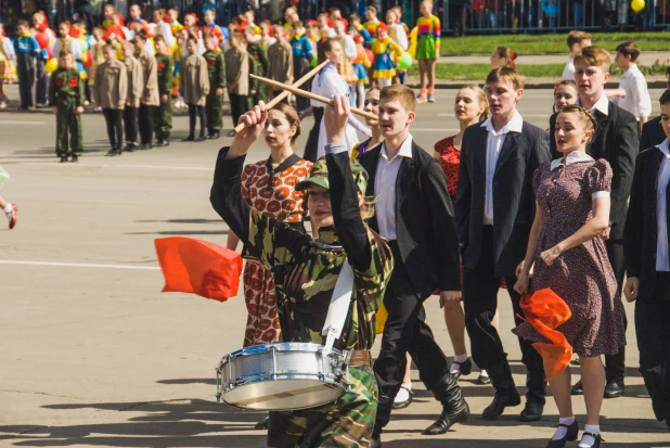 Парад Победы в Барнауле. 9 мая 2017 год.