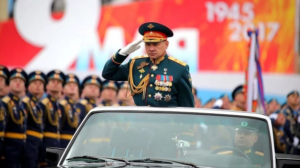 Шойгу на Параде Победы в Москве.