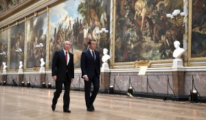 Владимир Путин и Эммануэль Макрон.