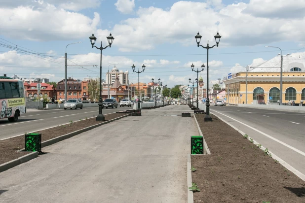 Каким стал мост через Барнаулку. Май 2017 года.