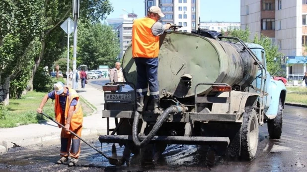 Ремонт на улице Чкалова.