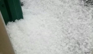 В Алтайском крае выпал град. 