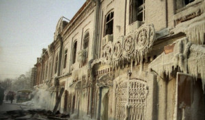 Последствия пожара БТИ, которое располагалось в историческом здание.