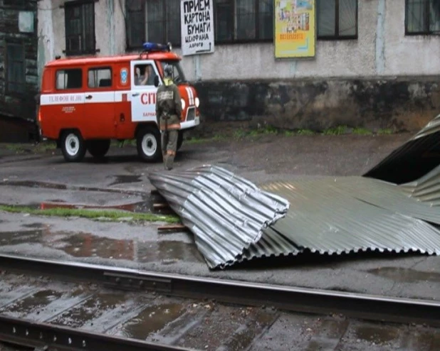 Последствия грозы в Барнауле.