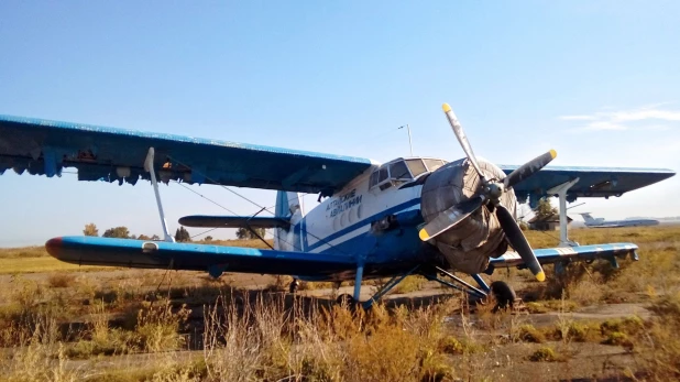 Ан-2 на почетной стоянке барнаульского аэропорта.